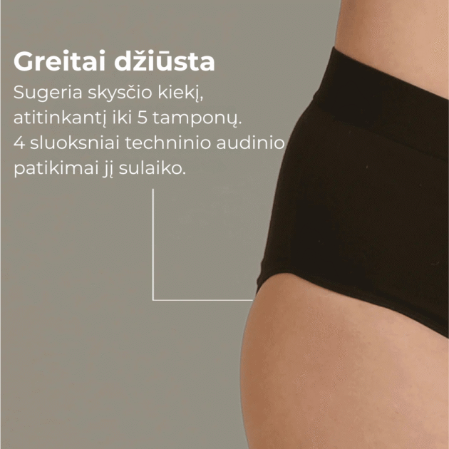 Dame ultra aukšto liemens menstruacinės kelnaitės - Image 5